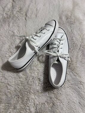 Converse White Low-Top Canvas Sneakers